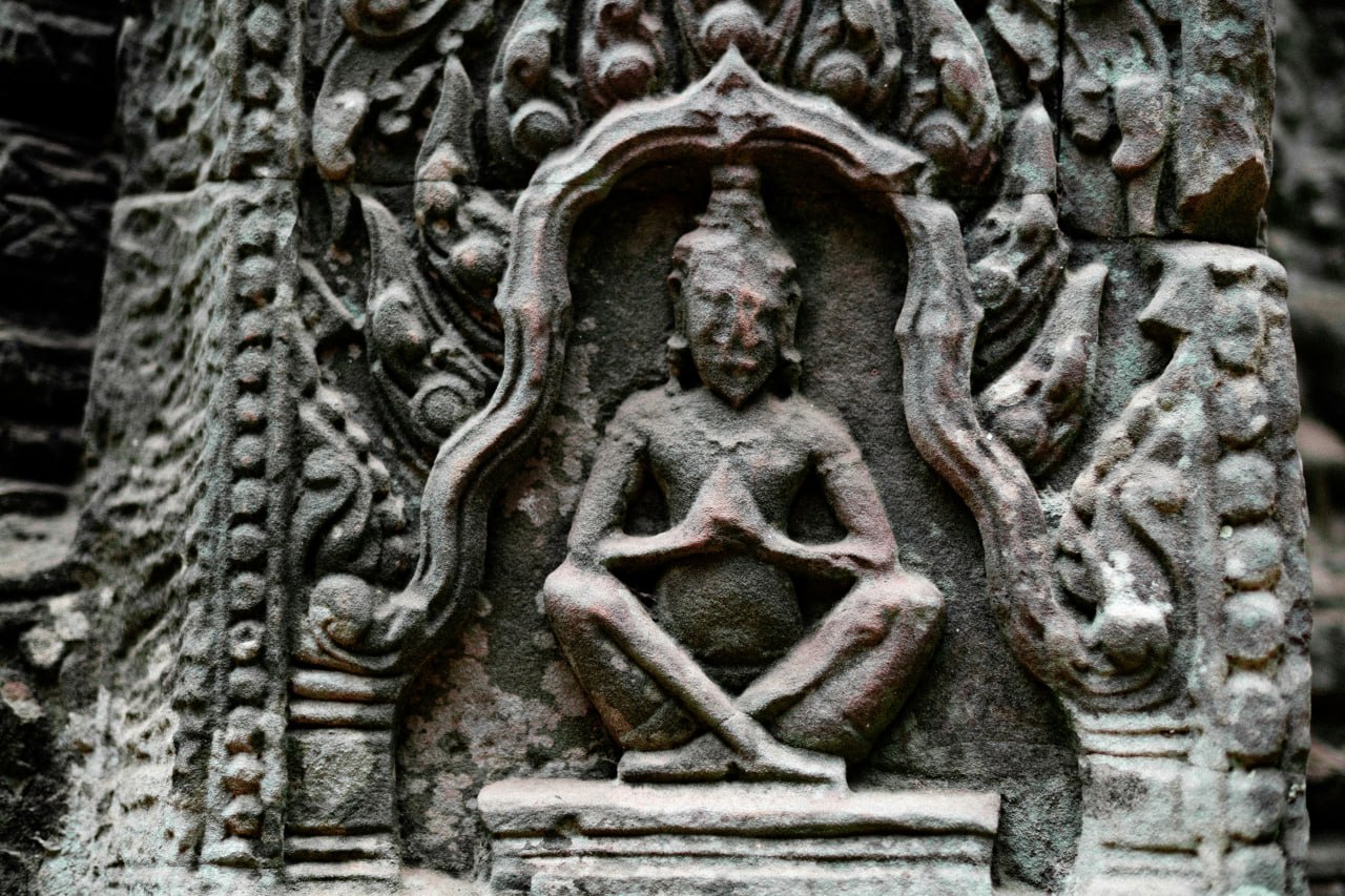 Person meditating peacefully